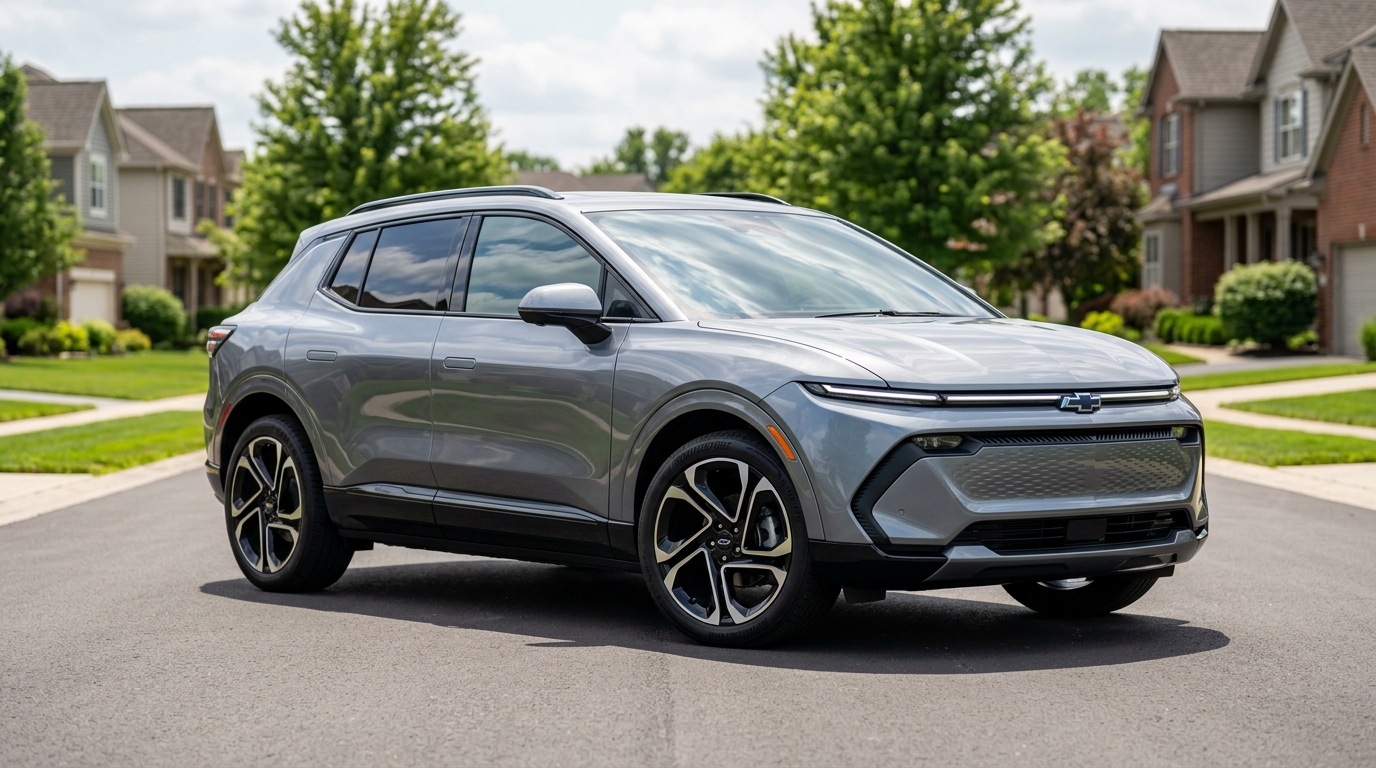 Metallic Grey 2026 Chevrolet Equinox EV electric training vehicle